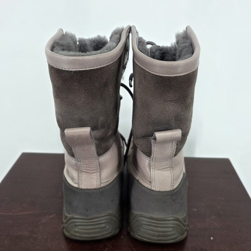 UGG Adirondack II grau wasserdicht Stiefel US Leder Fell Snowboots Damengröße 8 - Bild 7 von 9