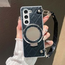 Magnetic Case w/Mriior For Samsung Galaxy Z Fold7 6 5 4 3 Shockproof Stand Cover
