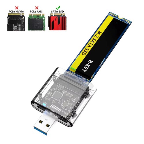 2X(M2 NGFF SSD-Gehäuse M.2 auf USB 3.0 Gen1 5 Gbit/S Hochgeschwindigkeits-S1670 - Bild 6 von 10