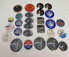 NASA Space PIN Back BUTTONS  Lot Of 27 Vintage