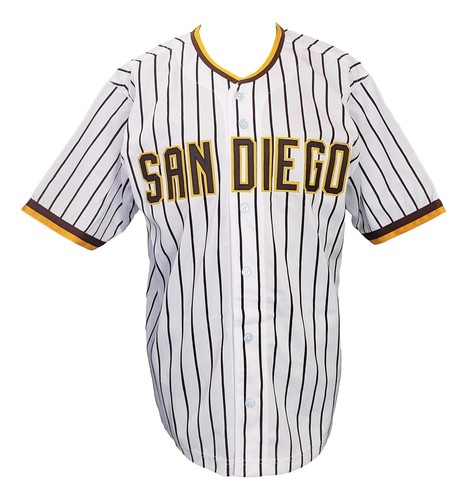 Fernando Tatis Jr. Signed Custom White Pinstripe Pro Style Baseball Jersey JSA - Picture 2 of 6