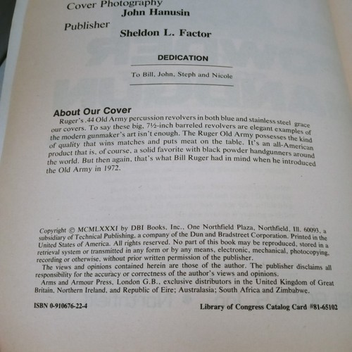 The Black Powder Handgun Sam Fadala Paperback Softcover Book 1981 - Picture 6 of 6