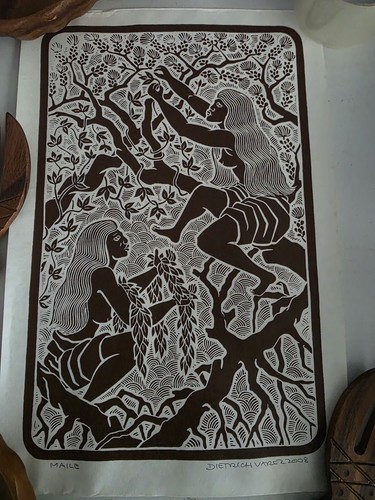 HAWAII ARTIST DIETRICH VAREZ 2009 PENCIL SIGNED MAILE PRINT-- 12"x24" BEAUTIFUL! - Picture 9 of 11