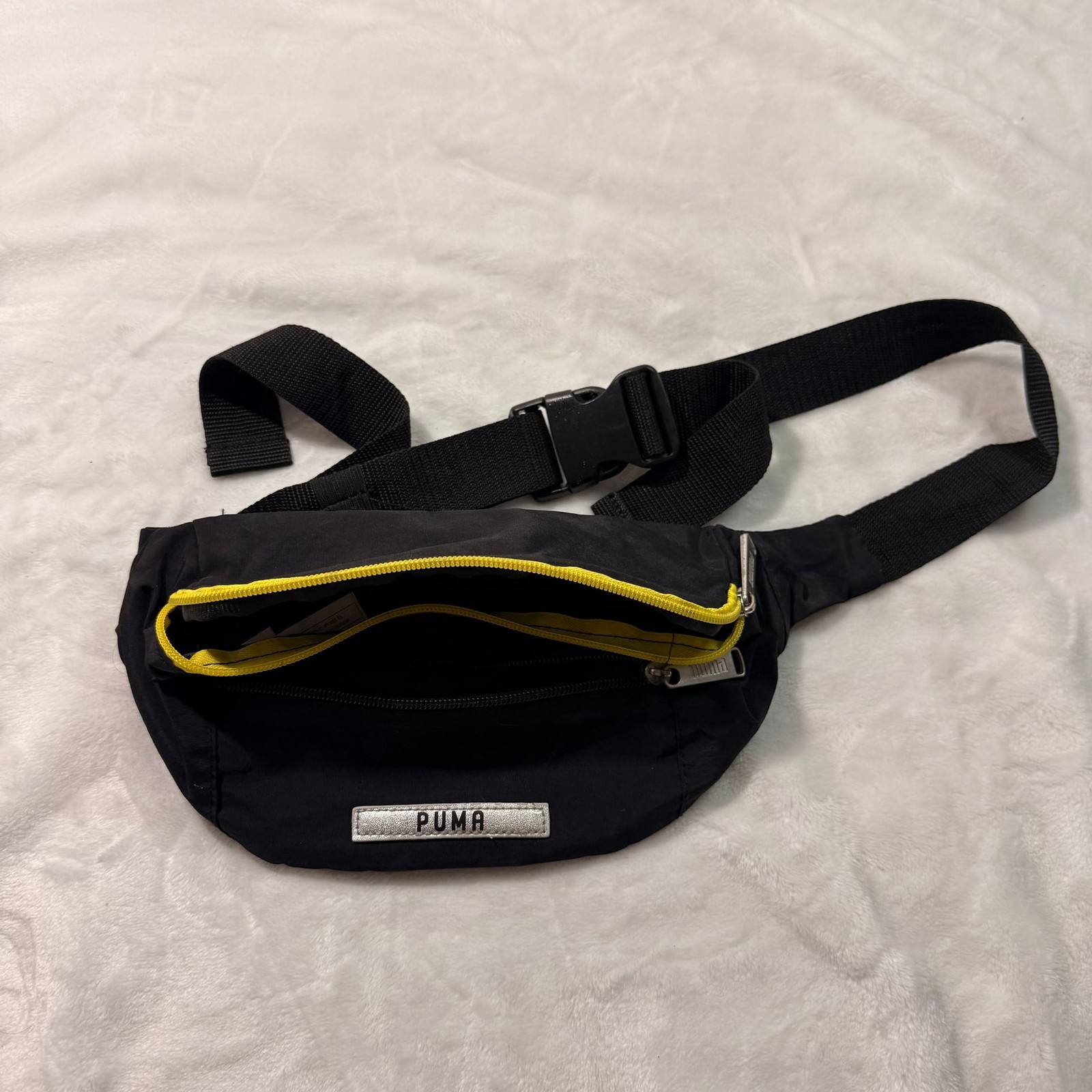 Black Puma with Yellow Zipper and Pink Striped Adidas Bags thumbnail 4