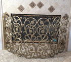 VINTAGE GILT-METAL  FIREPLACE SCREEN or MOUNTED GATE