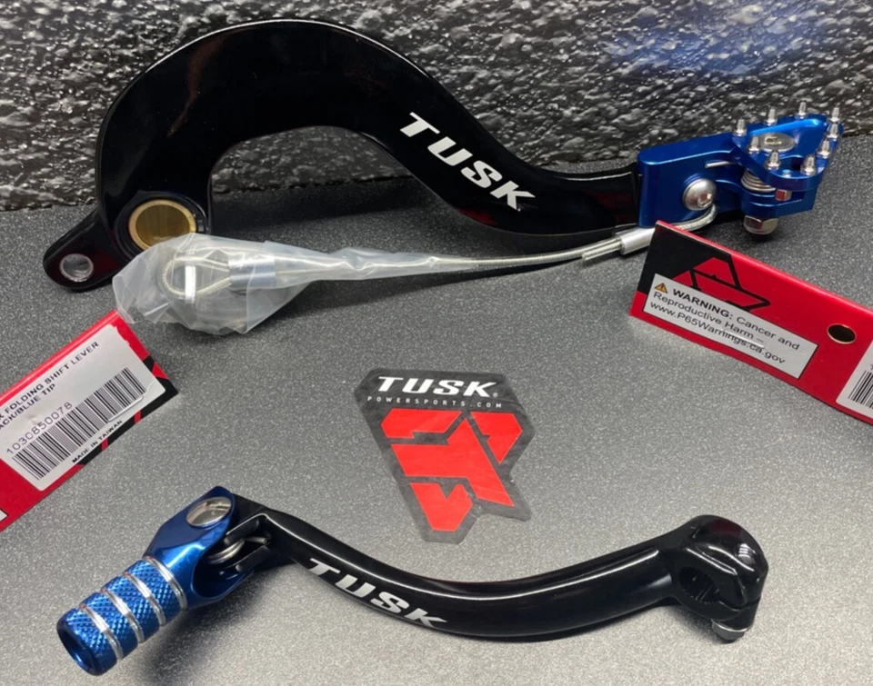 Conjunto de pedais Tusk Brake Shift Lever 2006-09 Yamaha YZ450F YZ 450F azul - Imagem 4 de 4