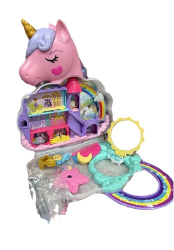 Juego de salón Polly Pocket Rainbow Unicorn - Imagen 1 de 6