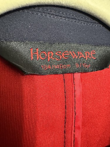 Chaqueta Horseware Niños Competición Show - Azul Marino/Rojo para 9/10 Años Unisex Nueva - Imagen 4 de 17