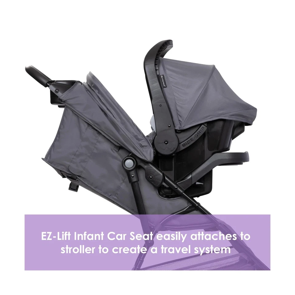 Sistema de viaje para cochecito de 3 ruedas Baby Trend Venture, gris Foto 4 de 4