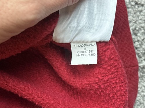 Jordan Hoodie Mens Medium Red Standard Fit Pullover AJ1 Jumpman CT3457-687 - Picture 8 of 18