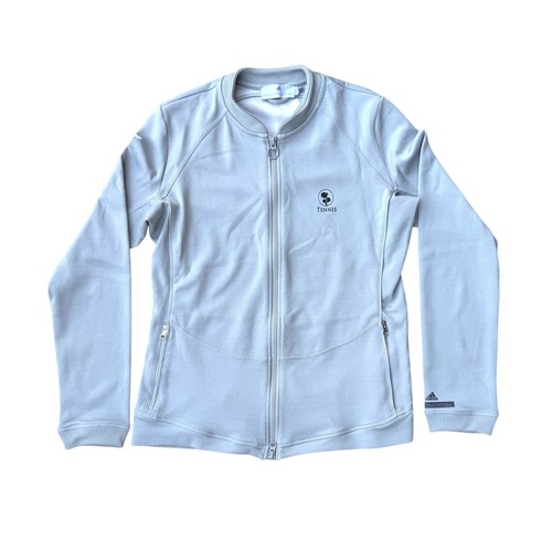 Stella McCartney Adidas Tennis grau durchgehender Reißverschluss Trainingsjacke Damen Large Athleisur - Bild 1 von 13