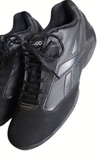 Reebok  Mens All Black Suede Tip W/Classic Logo Sneakers Shoes Sz 11