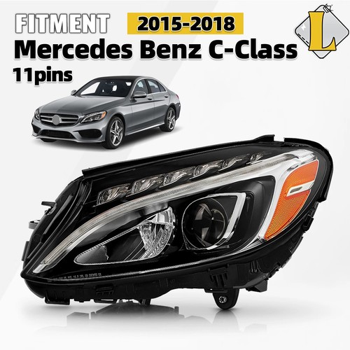 Faro LED para Mercedes Benz Clase C 2015-2018 sin luces de esquina diestro/derecho - Imagen 14 de 30