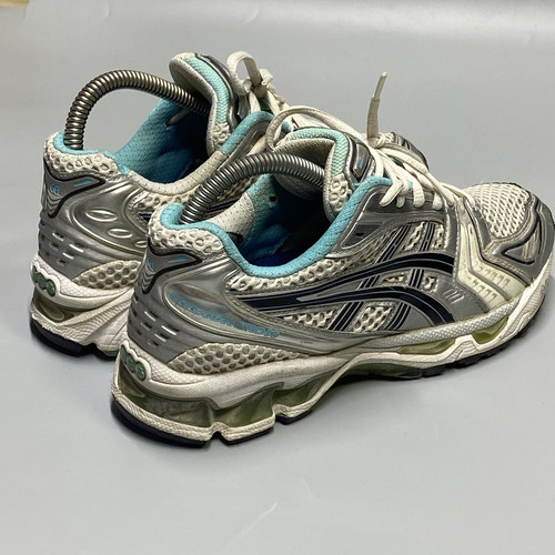Asics Gel-Kayano 14 TN850 Women’s Size 7.5 Pre-owned Silver Teal Green - Picture 4 of 8