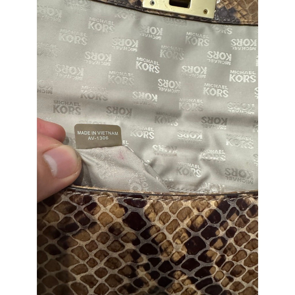 Michael Kors Python Embossed Leather Crossbody Ba… - image 10