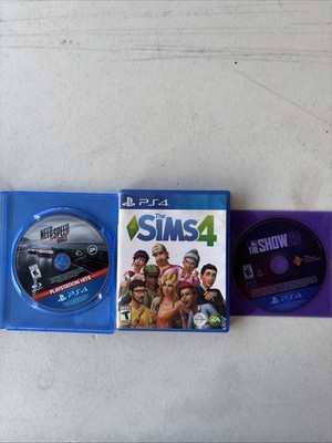 PlayStation 4 Game Lot - 3 Titles/sims4, Need For Speed Rivals, The Show 20