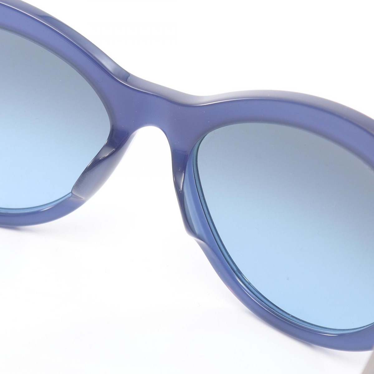CHANEL COCO Mark Sunglasses Eyewear Plastic Navy Used Women 