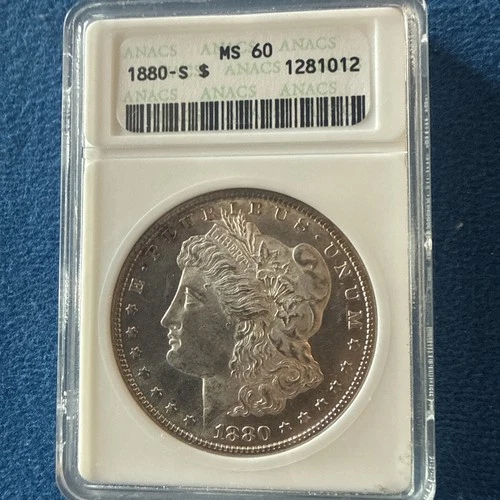 1880-S Morgan Silver Dollar MS-60 Way Undergraded