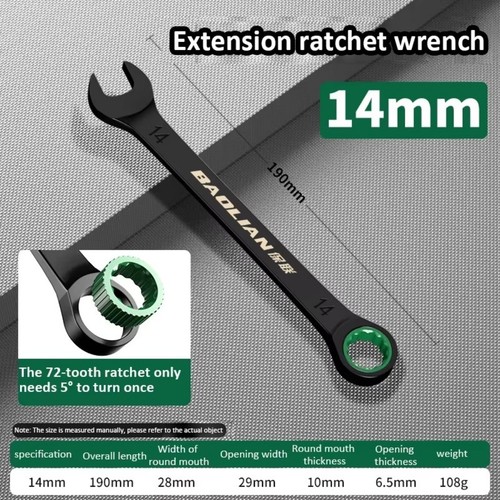 Dual-purpose Ratchet Spanner Open-end Manual Spanners Car Repair Tool - Picture 3 of 26