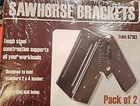 Sawhorse ~ Brackets 2 Pack Tough Steel Pre Drilled Nail Holes Holds Standard 2x4