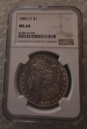 1883-O MORGAN SILVER DOLLAR COIN ~ NGC MS 64
