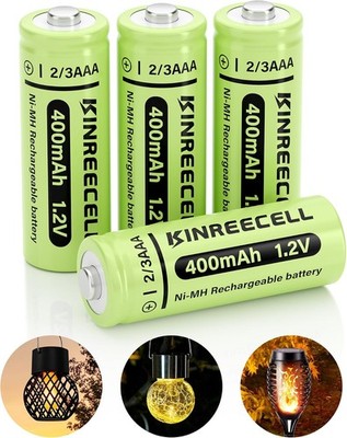 2/3AAA Solar Batterie, 2/3AAA 400mAh NI-MH-Akku mit hoher Kapazität, 2/3AAA 1.2v