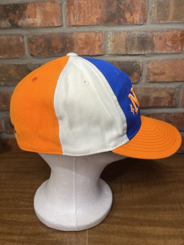 Cappello di lana NYC New York City Mets colori 7 1/2 aderente ragazzo grande arancione blu logo - Foto 2 di 6