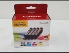 Canon - CLI-281 4-Pack Standard Capacity - Black, Cyan, Magenta, Yellow Ink Cart