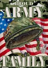 Proud Army Family 4th of July Patriotic Small Garden Flag, American Memorial .