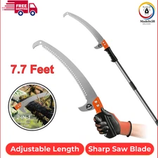 7.7 Ft Pole Saws for Tree Trimming Lightweight Manual Stainless Steel Extension