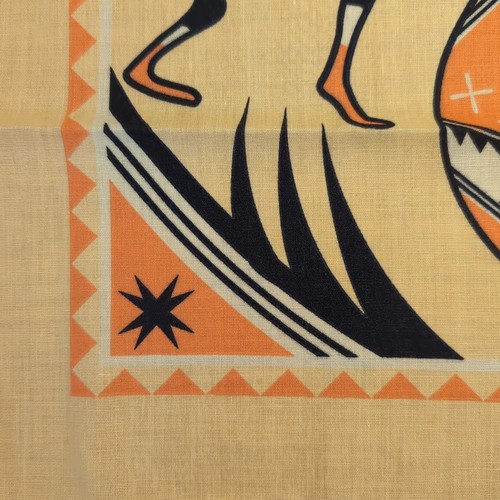 Vintage NOS Taschentuch Bandana 21" USA gelb Kokopelli Southwest Native C7 - Bild 5 von 10