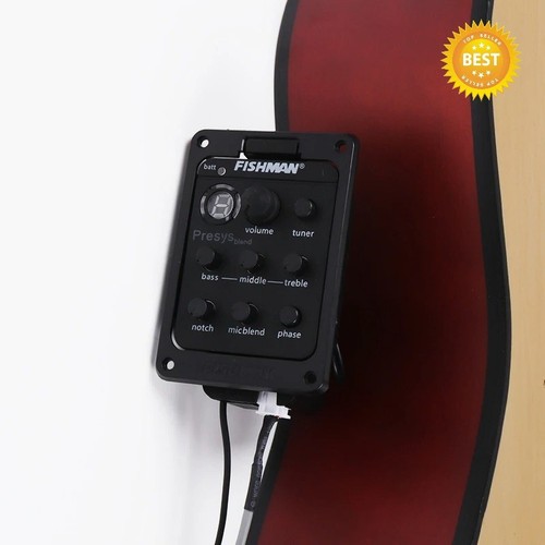Fishman Presys Piezo Pickup 301 Mic Chitarra Acustica Mic Blend Doppio Preamplificatore EQ Tuner - Foto 3 di 5