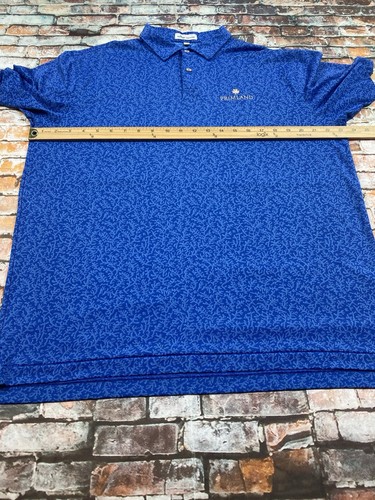 Peter Millar Sommer Comfort Poloshirt L Blau Geometrisch Primland Golf Herren - Bild 8 von 12