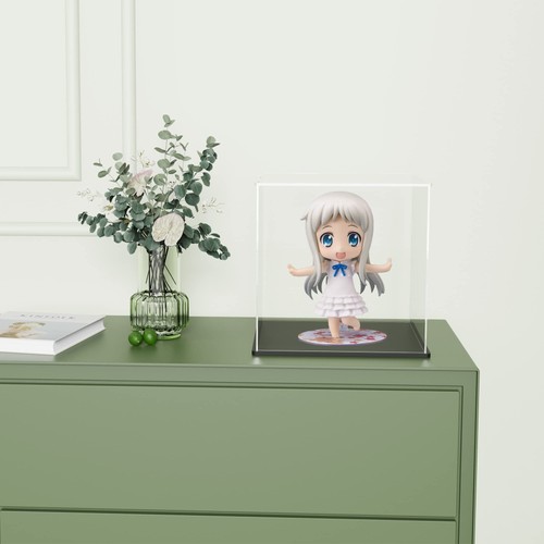 Acrylic Display Case With Black Base, 6 Inch Square Box for Showcase, Counter... - Picture 2 of 6