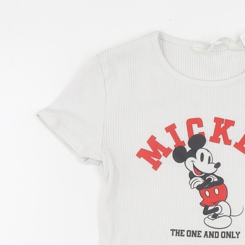 H&M Girls White Mickey T-Shirt Size 10Y - Fun Cartoon Style - Picture 12 of 12