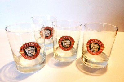 Set of 4 Vintage~H.J.HEINZ CO.~Old Fashion Drinking Glasses~Mint~Never Used~18K
