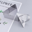 2 Stück 430 Edelstahl Mousse Cutter Dreieckige Kuchenform mit Druckplatte