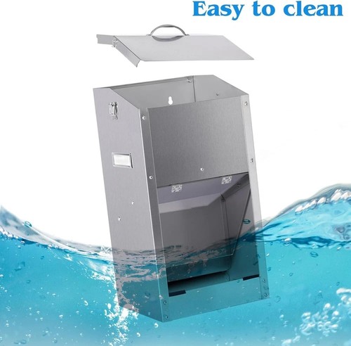 Automatic Dog Feeder Large Breed with Handle, Stainless Steel Indoor and Outdoor - Picture 4 of 8