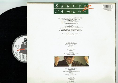 33 tours Daniel BALAVOINE Disque LP 12" SAUVER L'AMOUR - BARCLAY 827628 TBE = EX - Picture 4 of 5