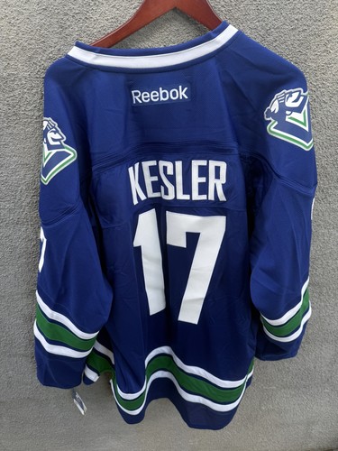 Camiseta deportiva Reebok Vancouver Canucks para hombre XXL azul palo pista logotipo alternativo hockey - Imagen 7 de 11