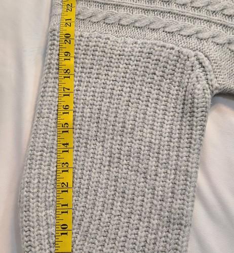 Suéter Pullover A New Day Para Mujer Gris Medio Tejido con Cable Retorcido Elástico - Imagen 8 de 10
