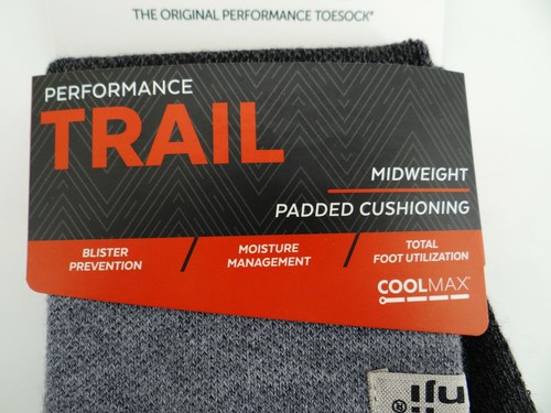 injinji TRAIL Zehensocken Grau Mini Crew Unisex Sport Finger Socken Midweight S - Bild 8 von 10