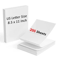 200 Sheets 8.5x11 Thermal Printer Paper US Letter Size for M08F M832 M834 MT800