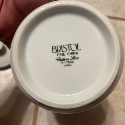 Plato de azúcar Bristol Fine China "Chateau Rose" patrón - Imagen 6 de 8