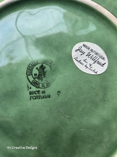 2 Bordallo Pinheiro Majolica Jay Willfred Andrea Sadek Portugal 8" Salad Plates - Picture 6 of 6