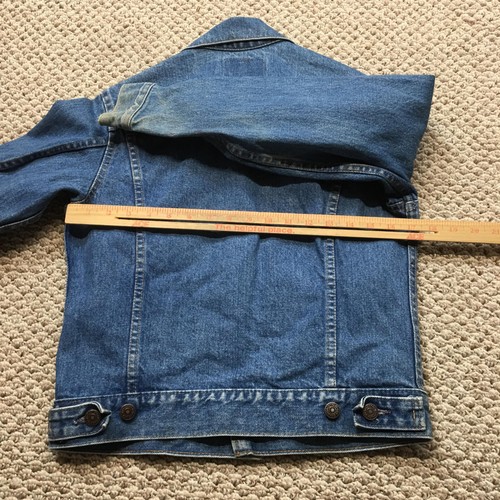 Vintage Levis Jacket Youth Size 18 Blue Denim Trucker Canada Made Jean Coat 90s - Picture 10 of 11