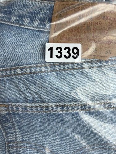 Vintage Levis Jeans 501 Mens 35x36 Blue Faded Straight USA - Picture 18 of 18