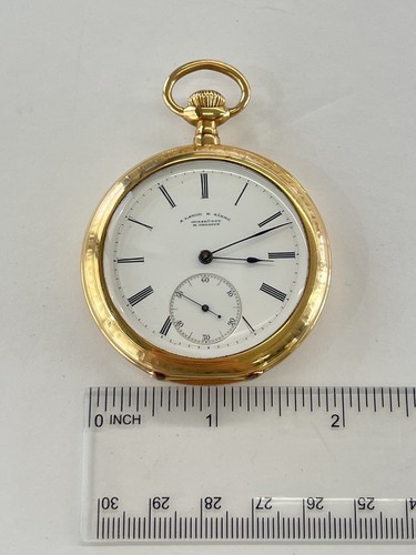 A. Lange & Söhne Glashütte Dresden 18k Gold Pocket Watch - 115 Grams - RARE - Picture 21 of 23