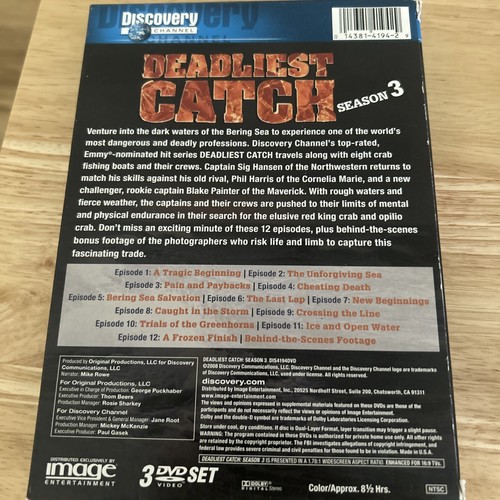 Discovery Channel DEADLIEST CATCH Complete Seasons 3 & 5 & 6 DVD Sets -Authentic - Picture 3 of 15