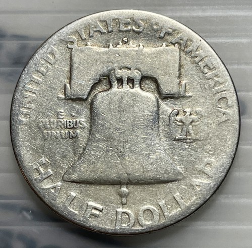 1951-S Franklin Half Dollar Original Lowball Pocket Piece - Bild 1 von 4